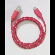 布スリーブmicroUSBカラーケーブル レッド BI-COLOCBL/R