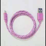 布スリーブmicroUSBカラーケーブル ピンク BI-COLOCBL/P