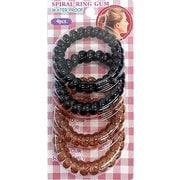 スパイラルリング 防水ヘアゴム 4コ入 SRG400-BB