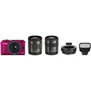 EOS M2 トリプルレンズキット レッド [ボディ レッド＋交換レンズ「EF-M18-55mm F3.5-5.6 IS STM」「EF-M22mm F2 STM」「EF-M11-22mm F4-5.6 IS STM」]
