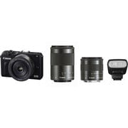EOS M2 ダブルズームキット ブラック [ボディ ブラック＋交換レンズ「EF-M18-55mm F3.5-5.6 IS STM」「EF-M55-200mm F4.5-6.3 IS STM」]