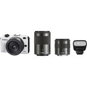 EOS M2 ダブルズームキット ホワイト [ボディ ホワイト＋交換レンズ「EF-M18-55mm F3.5-5.6 IS STM」「EF-M55-200mm F4.5-6.3 IS STM」]