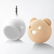スマートフォン用充電式スピーカー アニマル クマ ベージュ ASP-SMP050KUMA