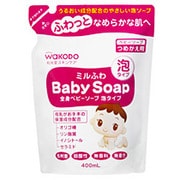 ミルふわ全身ベビーソープ泡タイプつめかえ 400ml [低刺激 弱酸性 無香料 無着色 パラベン無添加 ノンアルコール 無鉱物油 乳由来成分不使用]