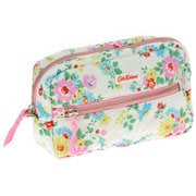 424479 [Quilted Double Zip Cosmetic Bag Bright Daisies White]