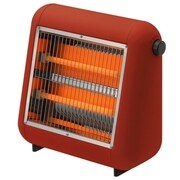 遠赤外線電気ストーブ 800/400W 転倒時電源OFF レッド XHS-Y010-R
