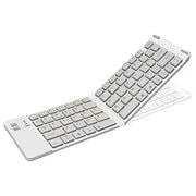 マルチOS対応折りたたみ式Bluetoothキーボード＋スタンド兼用カバーケース ホワイト MKU9200-WH