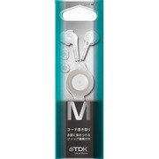 CLEF-M インナーイヤーヘッドホン 巻き取りタイプ ホワイト TH-MEC130WH