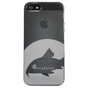 ip5-i-046 [iPhone SE/5s/5用 クリアカバー コリドラス シルエット クリアブラック]