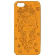 AD-PIP05 [iPhone5/5s用ケース 水森亜土 イタリアンPUケース フラワー クロムイエロー]