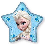 アナと雪の女王 缶バッジ エルサ 青 [キャラクターグッズ]