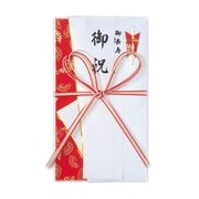 新金封 花結び5本 赤白 キ-595R