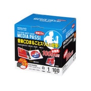 CD/DVD用ソフトケース 100枚 白 EDC-CME1-100W