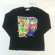 スーパーマリオ 長袖Tシャツ 黒 130cm 2260348 [キャラクター雑貨]