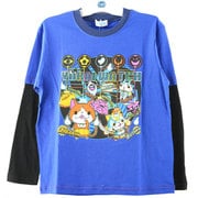妖怪ウォッチ メダル付長袖Tシャツ ブルー 130cm 2270646 [キャラクター雑貨]