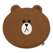 LINE FRIENDS ダイカットクッション ブラウン