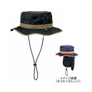 DC-7703 吸水速乾サンシェイド付き撥水ハット [撥水ハット ブラックカーキ F]