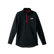 DE-6603 ダイワ ブレス マジック ハーフジップ シャツ [シャツ ブラック×レッド XL]
