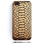 GZ3818i5S [Gold Python Bar iPhone SE/5s/5用ケース レザー ゴールド]