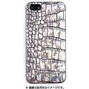 GZ3819i5S [Hologam Croco Bar iPhone SE/5s/5用ケース レザー シルバー]