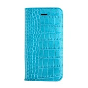 GZ3874i5S [Vivid Croco Diary iPhone SE/5s/5用ケース レザー コーラルブルー]
