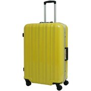 キャリーケース ダブルキャスター 旅行日数目安：1週間以上 90L TSAロック搭載 イエロー TE-0695-69