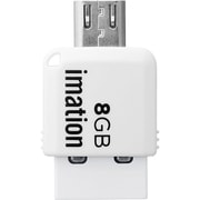 コンパクトサイズ 2-in-1 USBメモリ STS-UFDMC8GB-WH