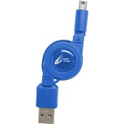 3DS/3DS LL用 巻き取りUSB充電ケーブル [ブルー]