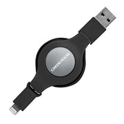 GH-ALTURAシリーズ 巻き取り式Lightning-USB充電・データ転送ケーブル ブラック GH-ALTURA-BK