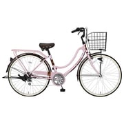 シティサイクル フロートミックス266-T 26型 外装6段変速 ピンク MK-14-077