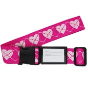 VA-240089 [ワンタッチ スーツケースベルト ハートアーガイル ピンク]