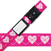 VA-240102 [TSAロック付き スーツケースベルト ハートアーガイル ピンク]