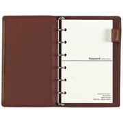 2015年日付入 リング式スマートダイアリー キーワード日付入 ポケットサイズ システム手帳 ブラウン 15JWP23 C