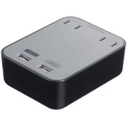 2ポートUSB充電付き OAタップ ブラック BSMPBAC06BK