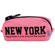 3386 [ビッグジッパーBOX ペンケース ピンク NEW YORK]