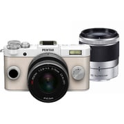 ペンタックス Q-S1 ダブルズームキット ピュアホワイト×クリーム [ボディ＋交換レンズ「PENTAX-02 STANDARD ZOOM」「PENTAX-06 TELEPHOTO ZOOM」]