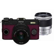 Q-S1 ダブルズームキット ブラック×バーガンディー 006 [ボディ＋交換レンズ「PENTAX-02 STANDARD ZOOM」「PENTAX-06 TELEPHOTO ZOOM」]