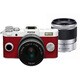Q-S1 ダブルズームキット ピュアホワイト×カーマインレッド 016 [ボディ＋交換レンズ「PENTAX-02 STANDARD ZOOM」「PENTAX-06 TELEPHOTO ZOOM」]
