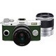 Q-S1 ダブルズームキット ピュアホワイト×カーキグリーン 018 [ボディ＋交換レンズ「PENTAX-02 STANDARD ZOOM」「PENTAX-06 TELEPHOTO ZOOM」]