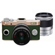 Q-S1 ダブルズームキット シャンパンゴールド×カーキグリーン 025 [ボディ＋交換レンズ「PENTAX-02 STANDARD ZOOM」「PENTAX-06 TELEPHOTO ZOOM」]