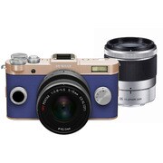 Q-S1 ダブルズームキット シャンパンゴールド×ロイヤルブルー 026 [ボディ＋交換レンズ「PENTAX-02 STANDARD ZOOM」「PENTAX-06 TELEPHOTO ZOOM」]