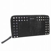 長財布 メンズ ブラックデニム シルバーメタルスタッズ X02721/P039/H1939