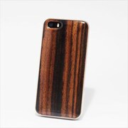 RSW-IP5AE-HG [iPhone SE/5s/5用 リアル ウッデンケース カバー アフリカンエボニー クリア磨き仕上げ]