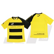 SJ0071 [切替ボーダー プラクティスシャツ XL ブラック×イエロー/008]