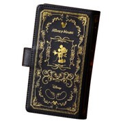 204 [新多機種対応対応ブック型スマホケース ミッキー ブラック]