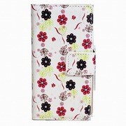 IQ-G6-SF-F-WH [HUAWEIAscend G6 4G用 手帳型レザーケース 小花柄 ホワイト]