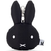 ブルーナ miffy シンプルカラーズキルト リール付きパスケース ブラック [キャラクターグッズ]