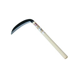 うす鎌 スチール 柄部 天然木 重量200g 宝長久 鋼付 うす鎌 195mm