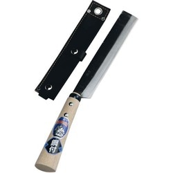 手打鋼付 ケース付 竹割鉈両刃 180mm 07043