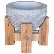 石うす 4升用 木製台付 直径510mm 21520